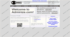 Desktop Screenshot of adminize.com