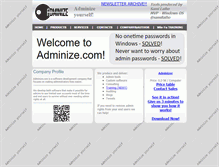 Tablet Screenshot of adminize.com
